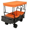 VisioGear Collapsible Wagon with Canopy, Wagon Stroller, Foldable Wagon for Camping, and Garden Use, Orange, 45.28"*22.83"*38.78" - 4 of 4
