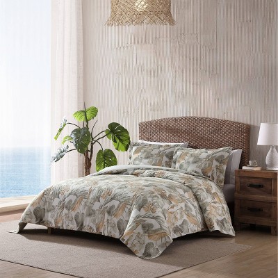 Green and Gold Cotton Boho-Chic Queen Bedspread Cover Set