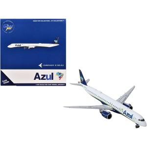 Embraer E195-E2 Commercial Aircraft "Azul Brazilian Airlines" White with Blue Tail 1/400 Diecast Model Airplane by GeminiJets - 1 of 3