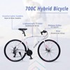 INFURNIC Bicycles 24 Speed Hybrid Road Bike with Disc Brakes and Aluminum Rims for City Riding, White, 67.32"*14.56"*39.37" - 3 of 4