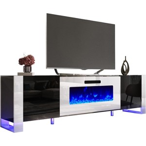 U-Shaped Legs Fireplace TV Stand with Fireplace - 1 of 4