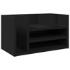 Aghana Digitals 6-Compartment Black Wood Composite Desk Organizer, 44.5x24x25cm - Space-Saving - 2 of 4
