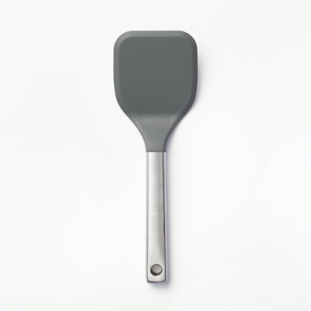 Photos - Other Accessories Stainless Steel with Silicone Cookie Spatula Dark Gray - Figmint™