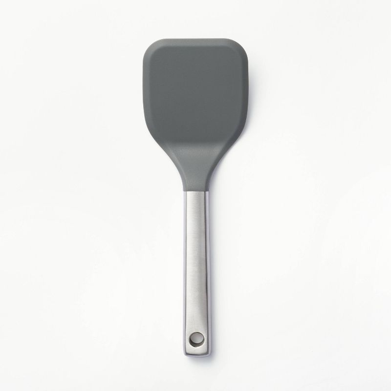 Stainless Steel with Silicone Cookie Spatula Dark Gray - Figmint&#8482;, 1 of 6