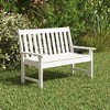 Tangkula 2-Person Outdoor Garden Park Bench All-Weather HDPE Patio Loveseat Chair with Cozy Backrest Ergonomic Loveseat Bench White - 3 of 4