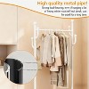 Metal Clothes Rack with Wheels,Rolling Clothing Racks for Hanging Clothes,Standing Garment Rack with Storage and Hooks,for Bedroom Closet Living-Room - 2 of 4