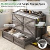 AMERLIFE Murphy Bed with Storage& Charging Station, Farmhouse Cabinet Bed, Noise-Free, for Guest Room, Apartment, or Office - 3 of 4