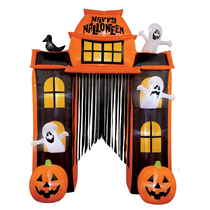 Collections Etc 10-Foot High Haunted House Halloween Outdoor Inflatable 85 X 44 X 120, 1 of 3