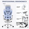 Ergonomic Office Chair,High Back Mesh Desk Chair with Footrest, Adjustable Lumbar Support,and 3D Armrest,Comfortable Gaming Chair for Office and Home - 3 of 4