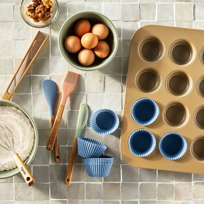 12ct Silicone Baking Cups Blue - Figmint&#8482;