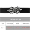 INSPIRE CHIC Women's Elastic Stretchy Vintage Elegant Rose Flower Rhinestone Belt - 4 of 4