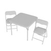 Kids Folding Table & 2 Chairs Set, Portable Steel Frame, PU Cushions, No Assembly - 4 of 4