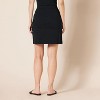 Women's Ponte A-Line Mini Skirt - Pull-On Stretch Fit for Effortless Style Black - 2 of 4
