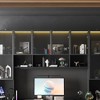 FUFU&GAGA Spacious Double Desk Workstation Light Strips and USB Ports - 4 of 4
