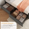 Bed Frame with Adjustable Headboard and 4 Storage Drawers, Upholstered Platform Bed Frame, No Box Spring Needed, Noise Free, Easy Assembly - 4 of 4