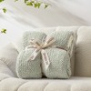 Snuggle Sac Reversible Throw Blanket Knitted Blanket Soft Bedding Blankets - 2 of 4