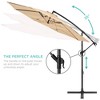 Best Choice Products 10ft Offset Hanging Outdoor Market Patio Umbrella w/ Easy Tilt Adjustment - 4 of 4