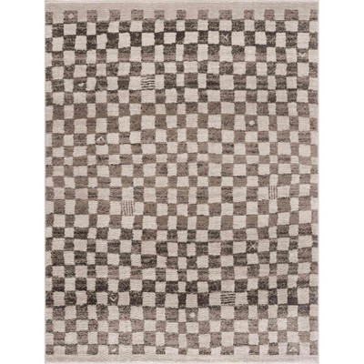 Hauteloom Benjy Cream & Charcoal Checkered Area Rug