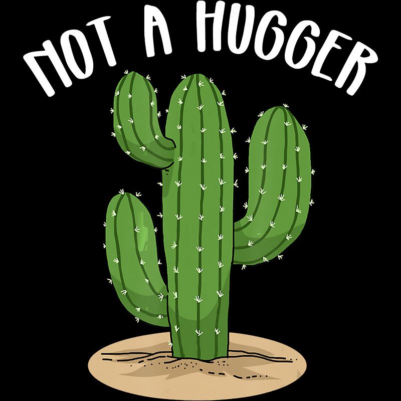 Men's Design By Humans Not A Hugger Tshirt Botanical Cactus Tee Introvert Succulent By Luckyst Tank Top, 2 of 3