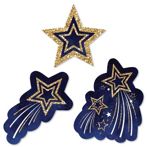 Big Dot of Happiness Starry Skies - DIY Shaped Gold Celestial Party Cut-Outs - 24 Count - 1 of 4