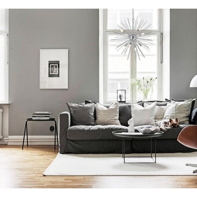 Chrome Finish Modern Globe Pendant Light with 8 Bulbs
