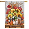Briarwood Lane Fall House Flag 40x28 For Outdoor Sunflowers and Mums For Fall House Flag - 2 of 4