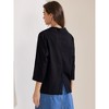 INSPIRE CHIC Women's 3/4 Sleeves Casual One Button Notched Lapel Side Pockets Blazer - 4 of 4