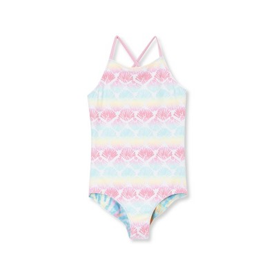 Lands' End Kids Chlorine Resistant Reversible One Piece Swimsuit