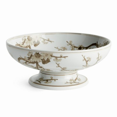 Plum & Post Province Empress Decorative Footed Bowl - Brown & White