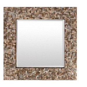 Mark & Day Leuth 24"H x 24"W x 1"D Global Bronze Decorative Wall Mirrors - 1 of 3