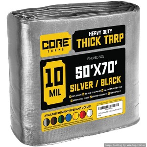 Core Tarps Heavy Duty 10 Mil Tarp Cover, UV Resistant, Rip Proof for Roof, Camping, Patio, Pool, Boat - 1 of 4