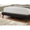 Monarch Specialties Bed, Queen Size, Bedroom, Upholstered, Brown Leather Look, Wood Legs, Transitional - 3 of 4