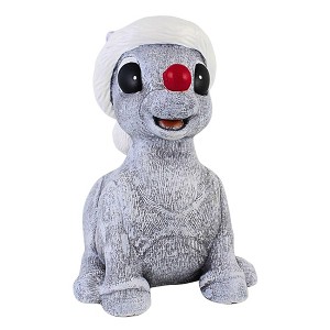 Roman 8.0 Inch Rudolph Pudgy Pals Christmas Figurine , Lighted Christmas Decor Red Nose Reindeer (1PC) - 1 of 4