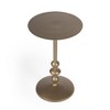 HomeRoots 19" Bronze Aluminum Round Drink Size Pedestal End Table - 4 of 4