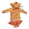 Heat Swimwear Toddler Girls Long Sleeve Rashguard Set, Lemons (6m) - 2 of 2
