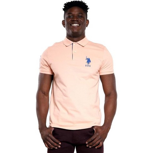 Mens pink best sale polo shirt