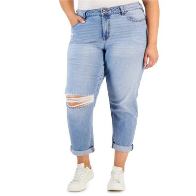 Celebrity Pink Womens Bestie Cuffed Girlfriend Cropped Jeans
