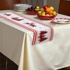 Unique Bargains Christmas Table Runner Polyester Red White Black 71x14 Inch 1 Pc - 2 of 4