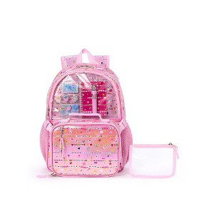 Set de mochila de 17" con artículos de papelería Locker Club
