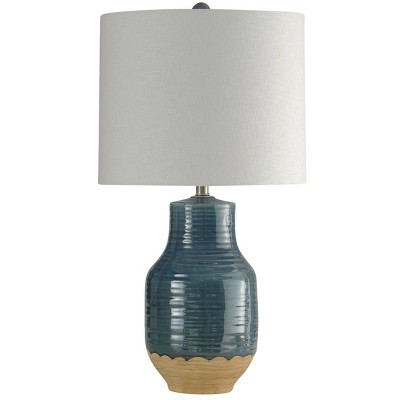 Prova Ceramic Table Lamp: StyleCraft, White Hardback Shade, No Assembly Required, UL Listed