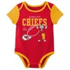 NFL Kansas City Chiefs Boys' White 3pk Bodysuit - 4 of 4