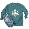 White Snowflake - Garment Dyed Long Sleeve - 3 of 3
