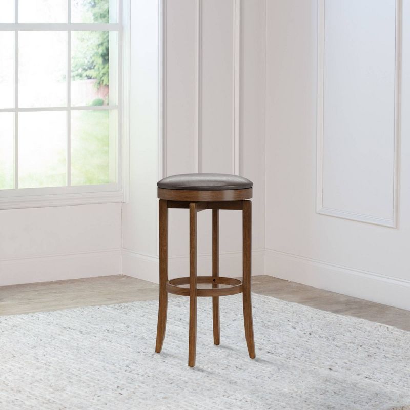 31&#34; Brendan Backless Hardwood Counter Height Barstool Brown/Cherry - Hillsdale Furniture, 3 of 10