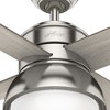 Hunter Fans 36" Loki Lighted Ceiling Fan Brushed Nickel with Reversible Blades in Light Gray Oak/Warm Grey Oak - 3 of 4