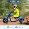 Kids Electric Off-Road Motorcycle, 36V 350W Ride On Electric Motorcycle with Training Wheels, Spring Suspension, Led, Music, White - 4 of 4