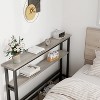 5.9" Narrow Sofa Table, 2 Tier Skinny Console Table with Adjustable Shelf, Slim Behind Couch Table for Living Room, Entryway, Hallway, Foyer - 4 of 4