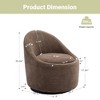 Modern Barrel Swivel Chairs with Concealed Storage, Round Upholstered Accent Chairs - 2 of 4