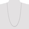 Black Bow Jewelry 2mm 10k White Gold Solid Diamond Cut Rope Chain Necklace - 2 of 4