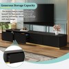 Whisen Modern Free-Combination Entertainment Center TV Stand for TVs Up to 100" with LED Light, Sliding Door and 2 Drawers - 3 of 4