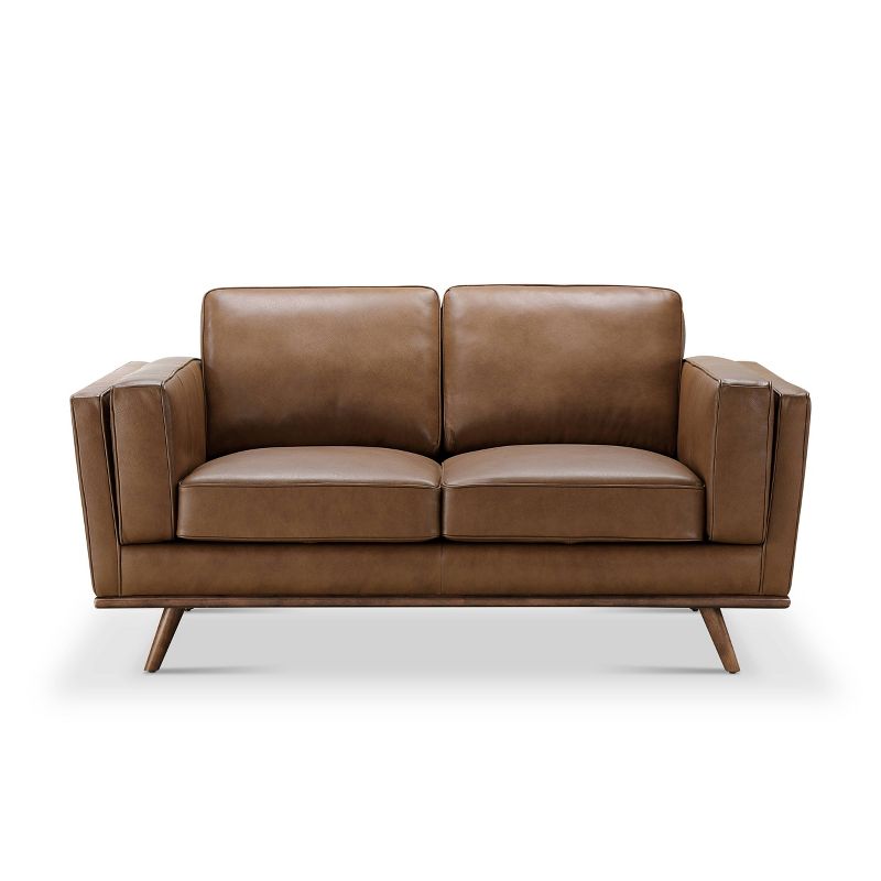 Taverly Leather Loveseat - Abbyson Living, 4 of 10